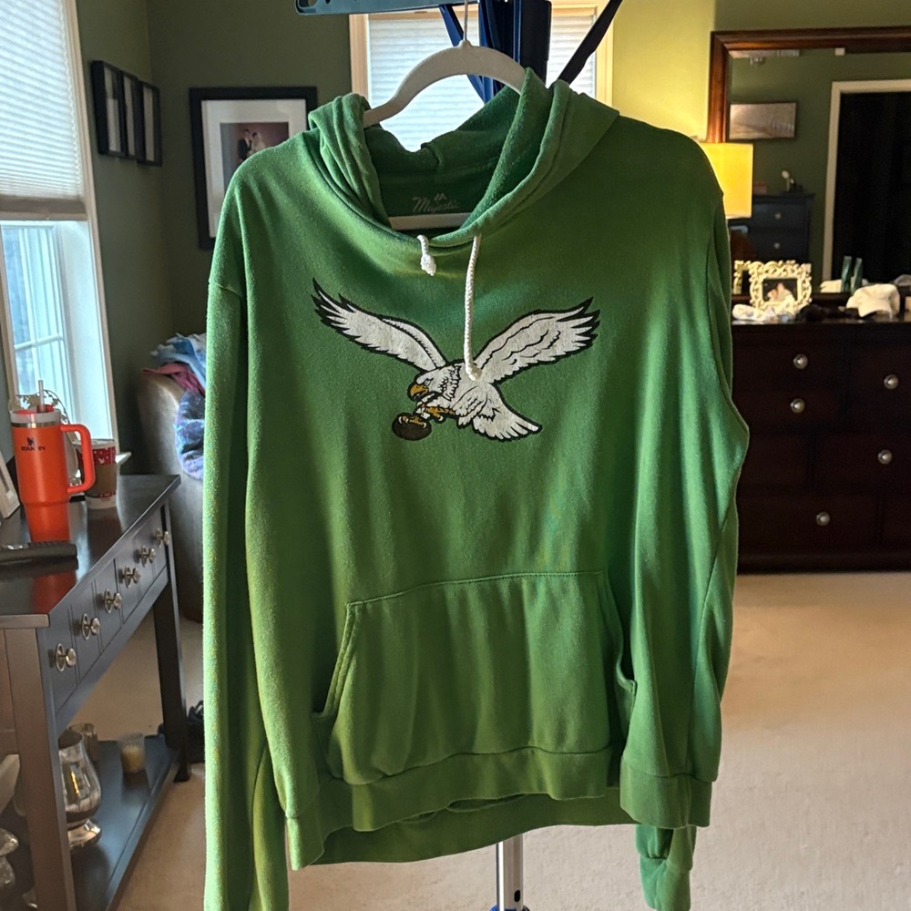 Green Eagle Embroidered Men's Hoodie